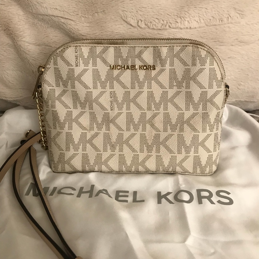 Michael Kors white handbag